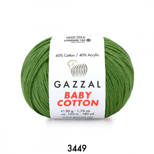 Baby Cotton Gazzal 3449 зеленый