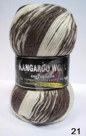 Kangaroo wool Crazy color 21 т.сер-молочный