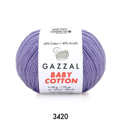 Baby Cotton Gazzal 3420 нежно-сиреневый