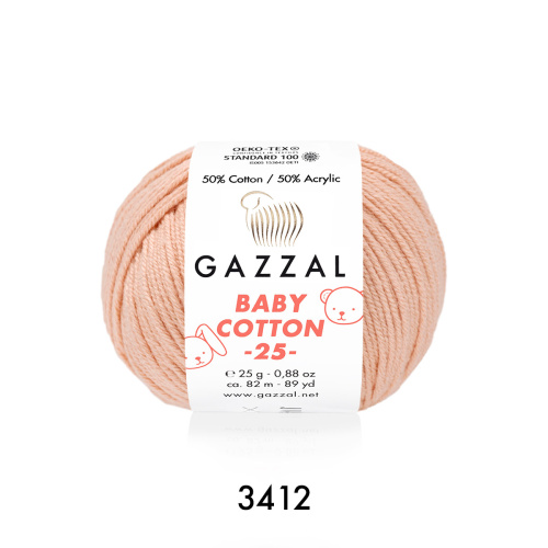 Baby Cotton 25 Gazzal 3412 светлый персик