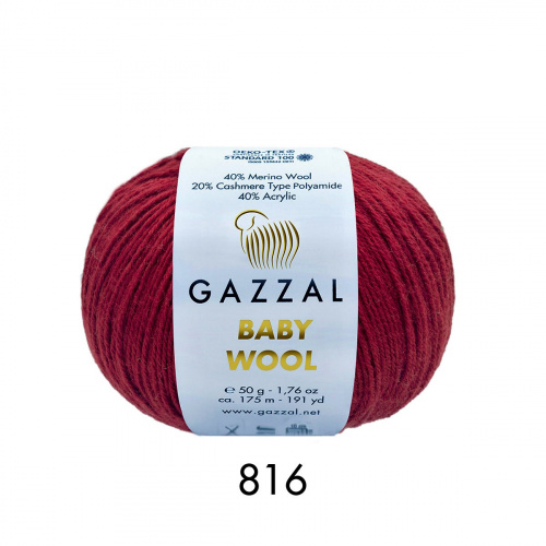 Baby Wool Gazzal 816 темно-красный