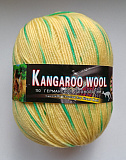 Kangaroo wool меланж 617 жёлтый/зелёная бирюза