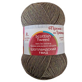 Шотландский твид 1453 меланж хаки