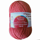 Шотландский твид 1398 коралловый меланж 