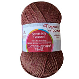 Шотландский твид 1452 меланж бордо