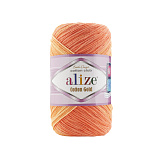 Cotton Gold Batik 7687 молочный-желтый-оранжевый