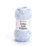 Cotton Gold Paillettes 7109 светло-голубой