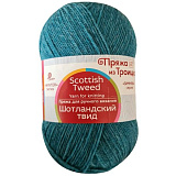 Шотландский твид 1159 бирюзовый меланж 
